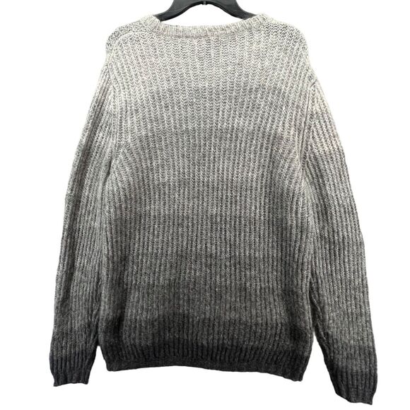 Roberto Collina Sweater Womens M Gray Ombre Mohair Wool Blend Knit Pullover Soft - Picture 4 of 13
